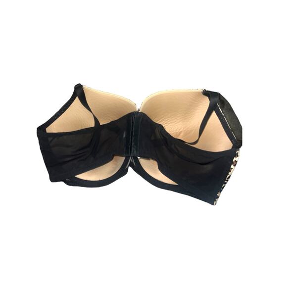Cacique Lane Brysnt Black & Animal print underwire padded push up bra size 46 DD - Picture 3 of 5